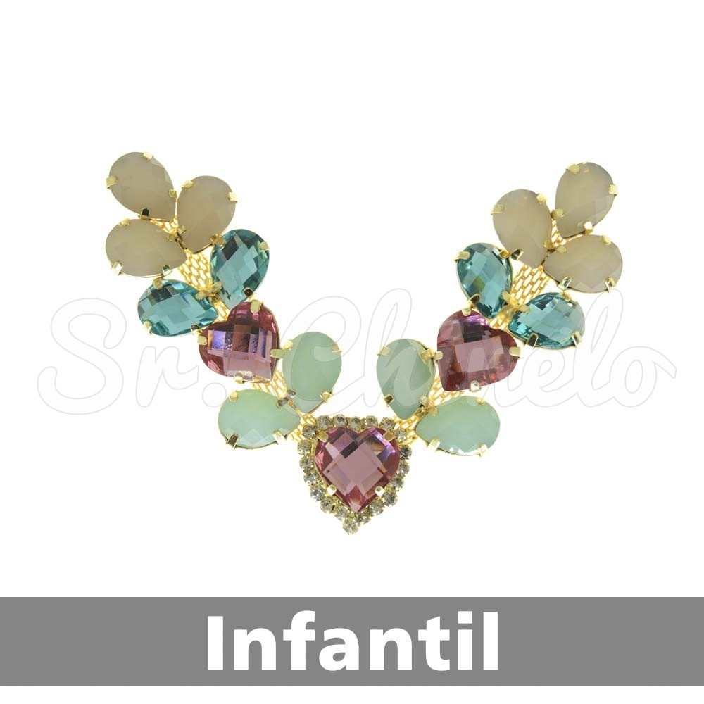 Cabedal Infantil Amanda, Banhado, Rebite, Unicórnio