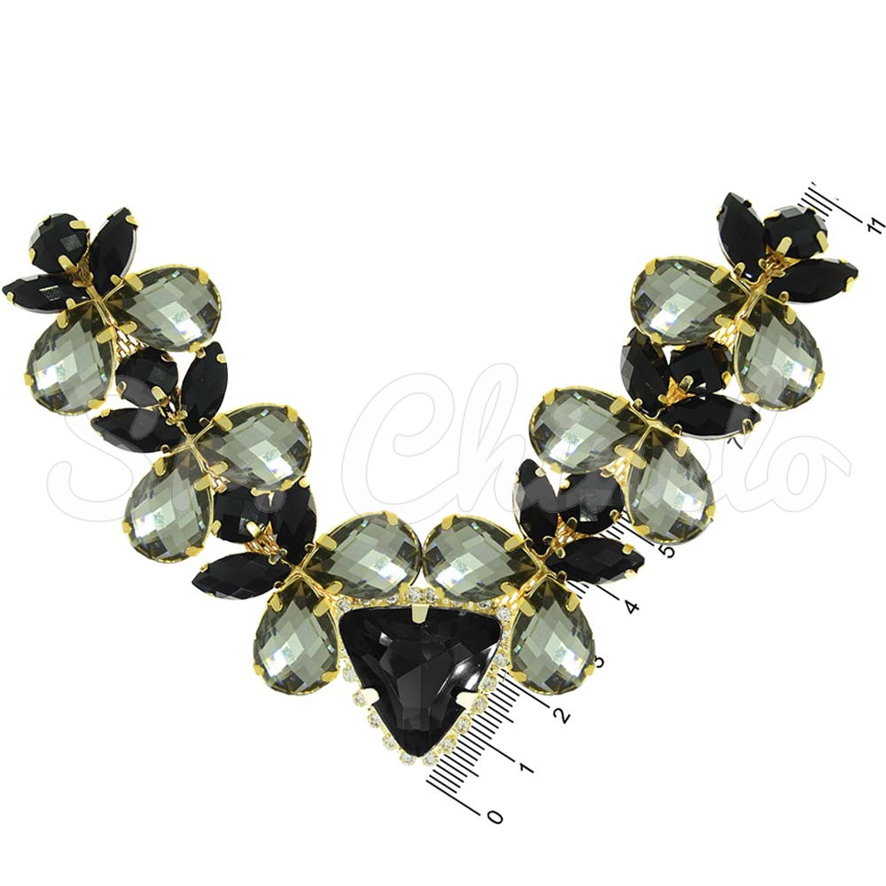 Cabedal Vanessa, Banhado, Rebite, Preto