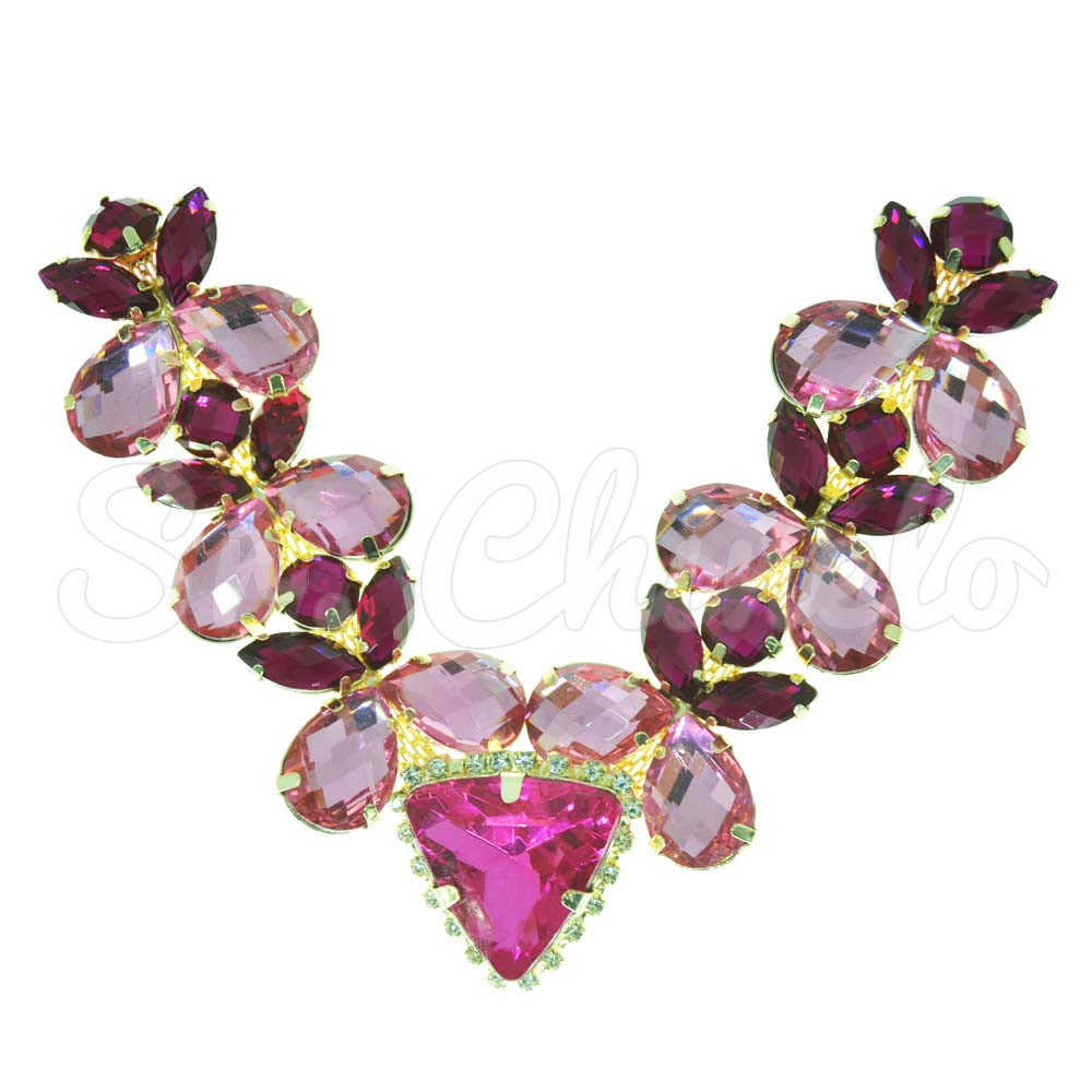 Cabedal Vanessa, Banhado, Rebite, Rosa Pink/Rosa