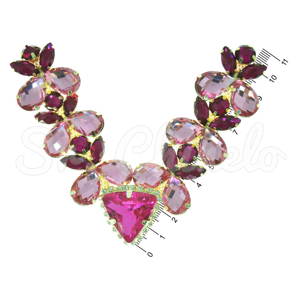 Cabedal Vanessa, Banhado, Rebite, Rosa Pink/Rosa