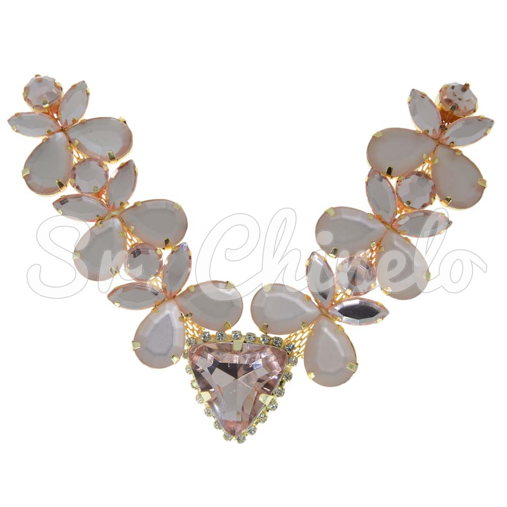 Cabedal Vanessa, Banhado, Rebite, Rosa Nude