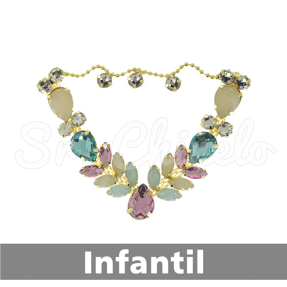 Cabedal Infantil Sirena, Banhado, Rebite, Unicórnio