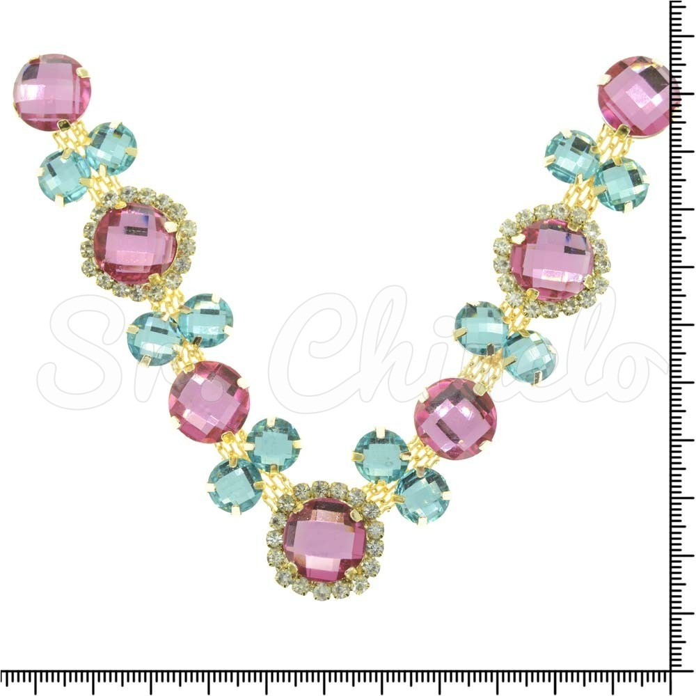 Cabedal Lucy, Banhado, Rebite, Rosa Claro/Tiffany