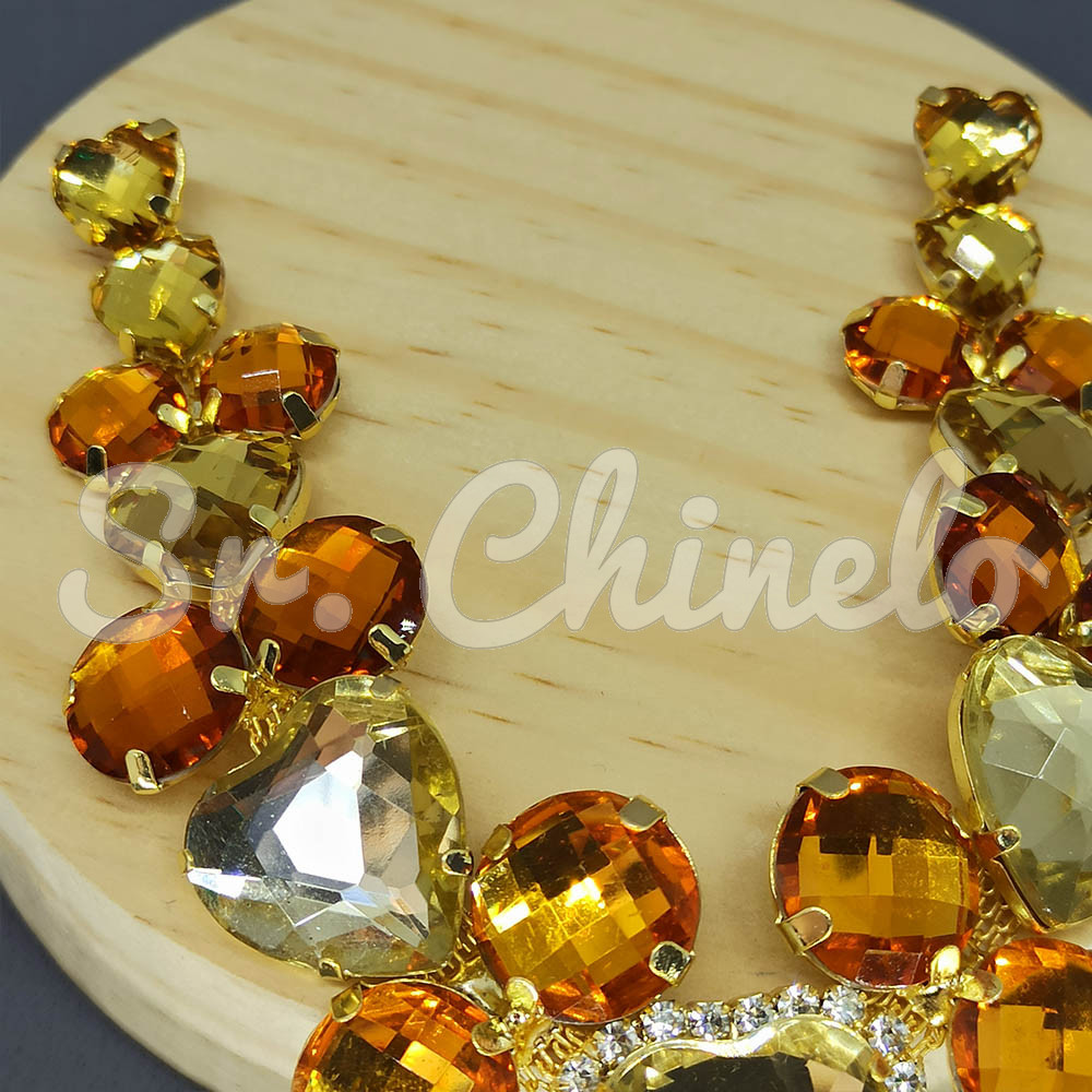 Cabedal Laura, Banhado, Dourado/Marrom