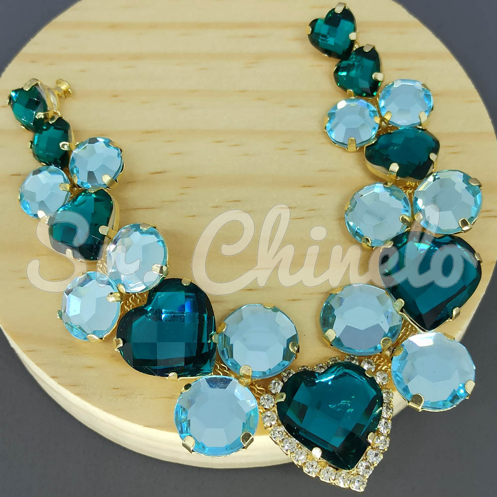 Cabedal Laura, Banhado, Turquesa/Tiffany