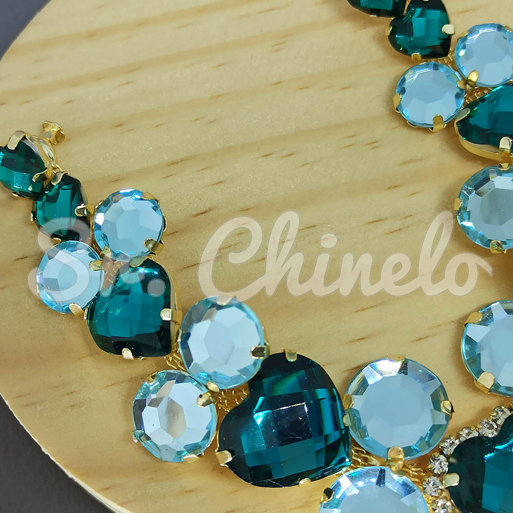 Cabedal Laura, Banhado, Turquesa/Tiffany