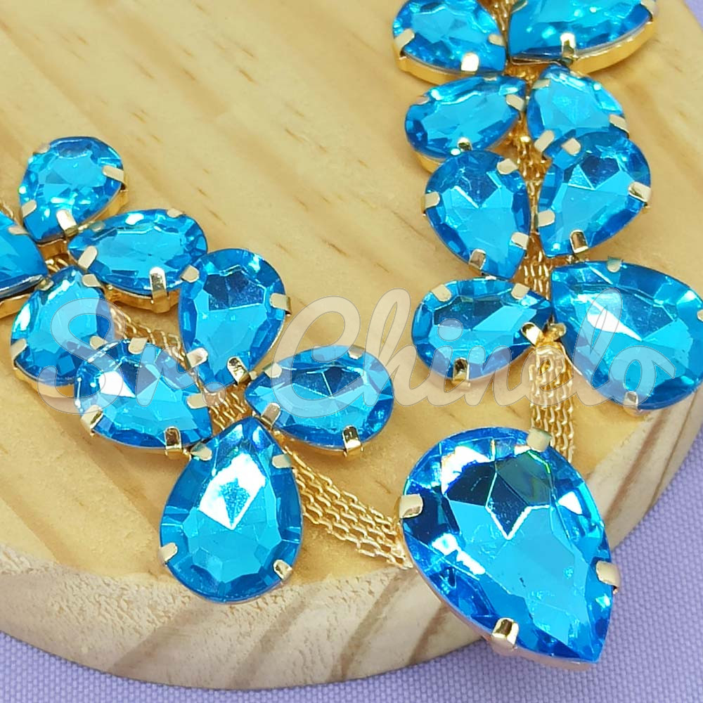 Cabedal Mel, Banhado, Azul Tiffany