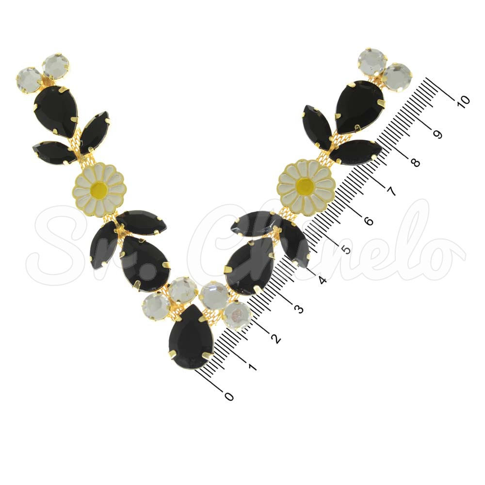 Cabedal Flor, Banhado, Rebite, Preto