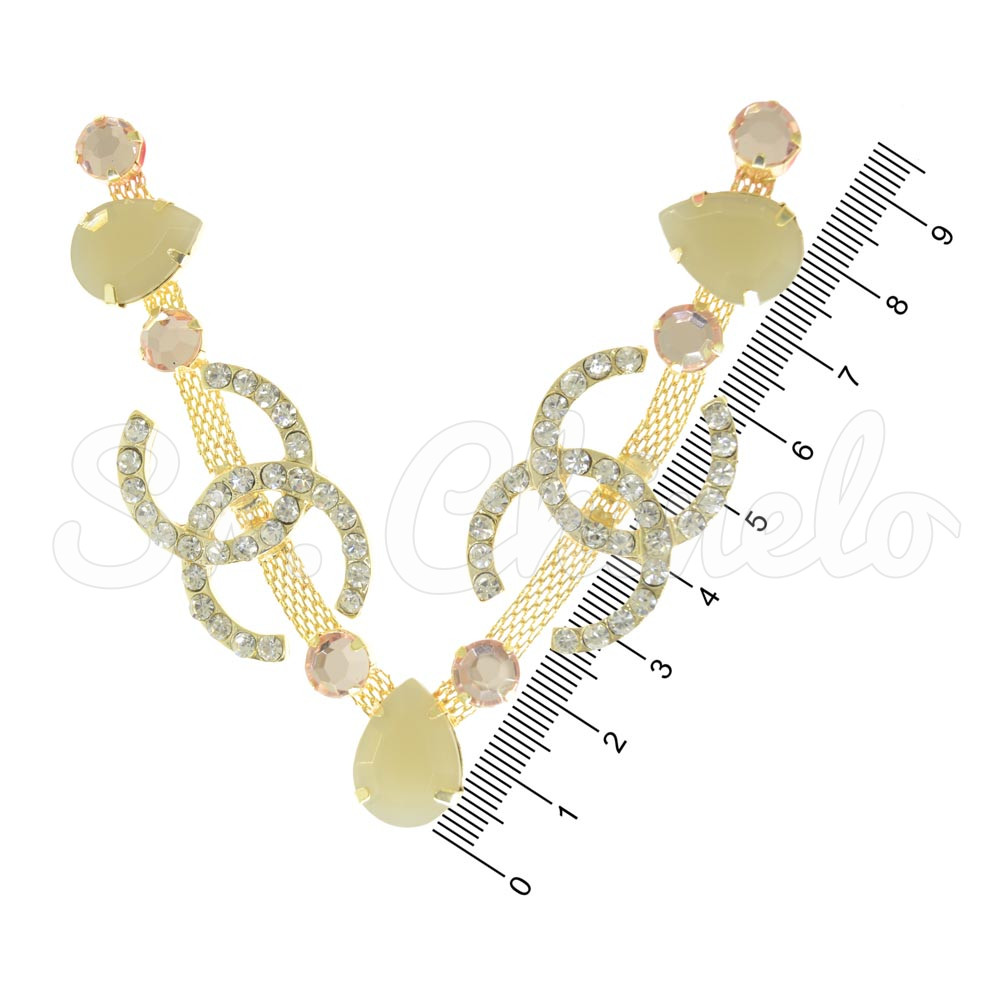 Cabedal Chanelle, Banhado, Rebite, Rosa Nude