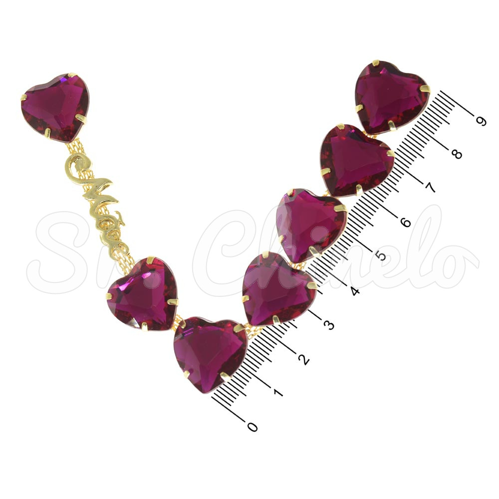 Cabedal Mãe, Coração, Banhado, Rebite, Rosa