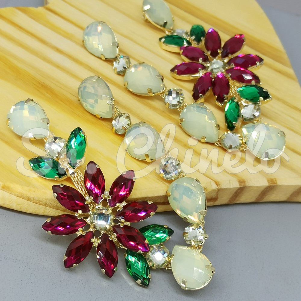 Cabedal Daisy, Banhado, Rebite, Branco Opal/Rosa