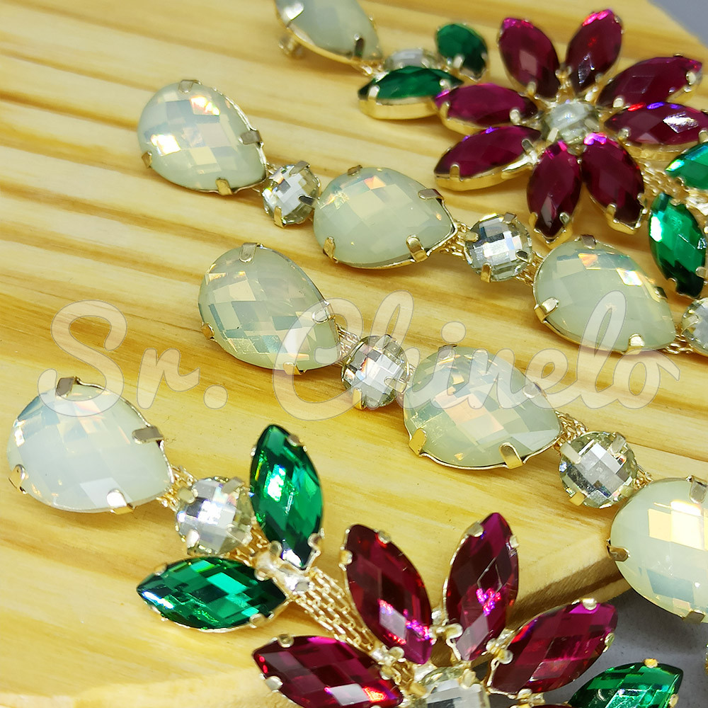 Cabedal Daisy, Banhado, Rebite, Branco Opal/Rosa