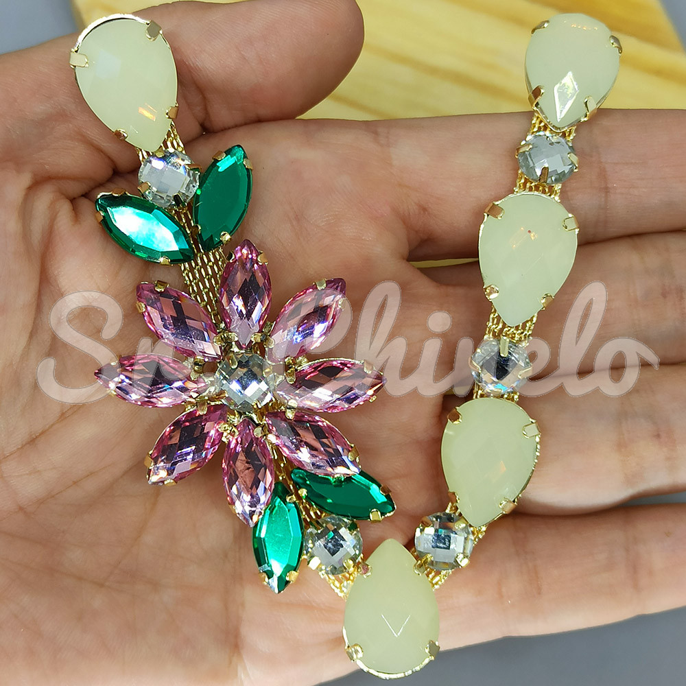 Cabedal Daisy, Banhado, Rebite, Branco Opal/Rosa Claro