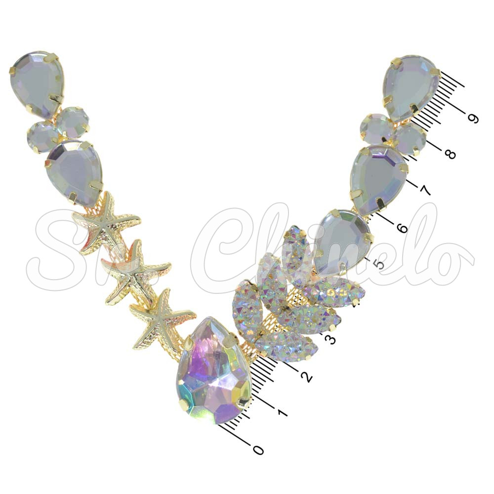 Cabedal Estela, Banhado, Rebite, Cristal Furtacor