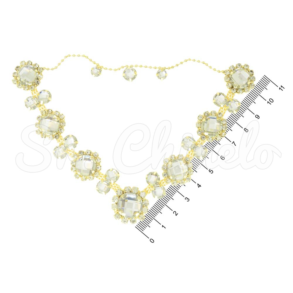 Cabedal Clarice, Banhado, Rebite, Correntinha, Cristal