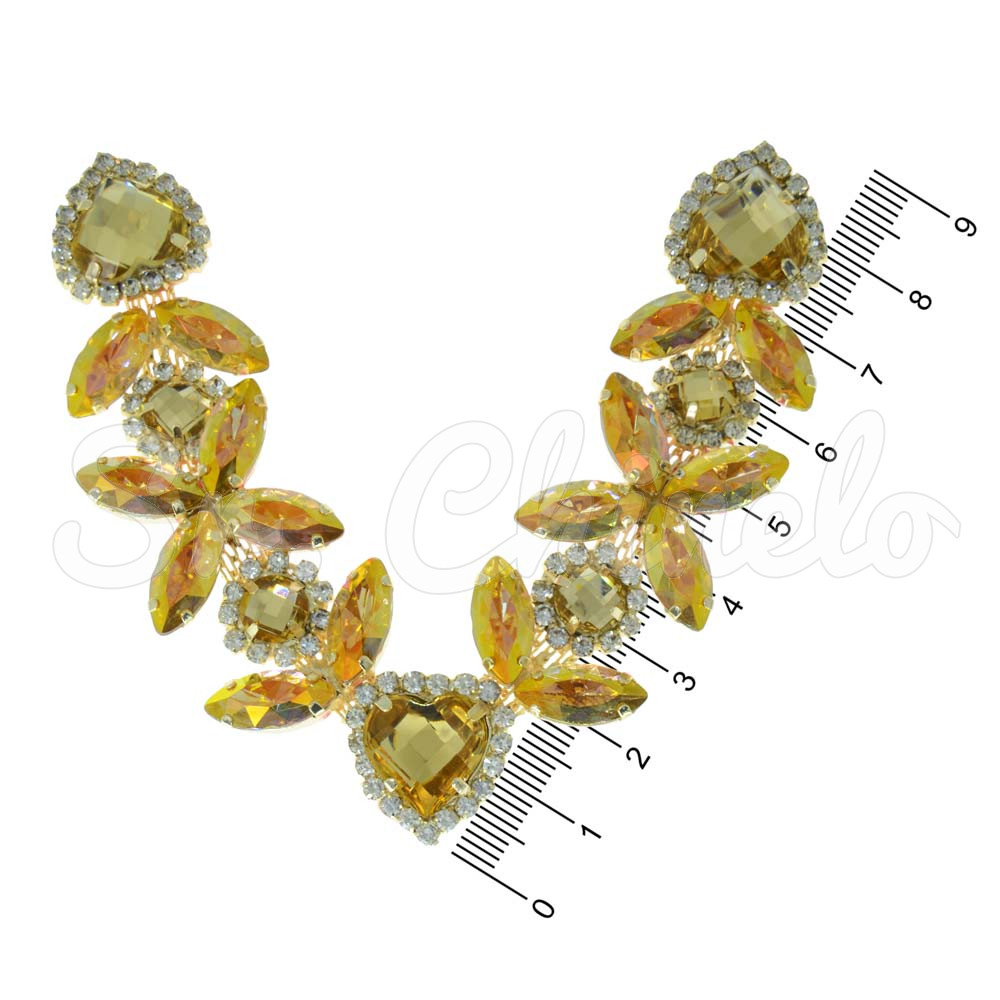 Cabedal Maya, Banhado, Rebite, Amarelo Dourado