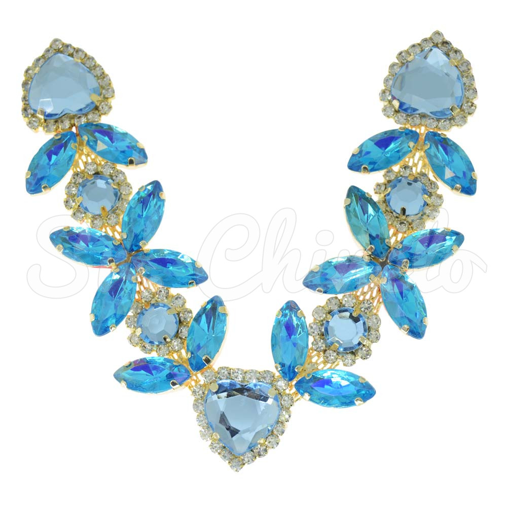 Cabedal Maya, Banhado, Rebite, Azul Tiffany