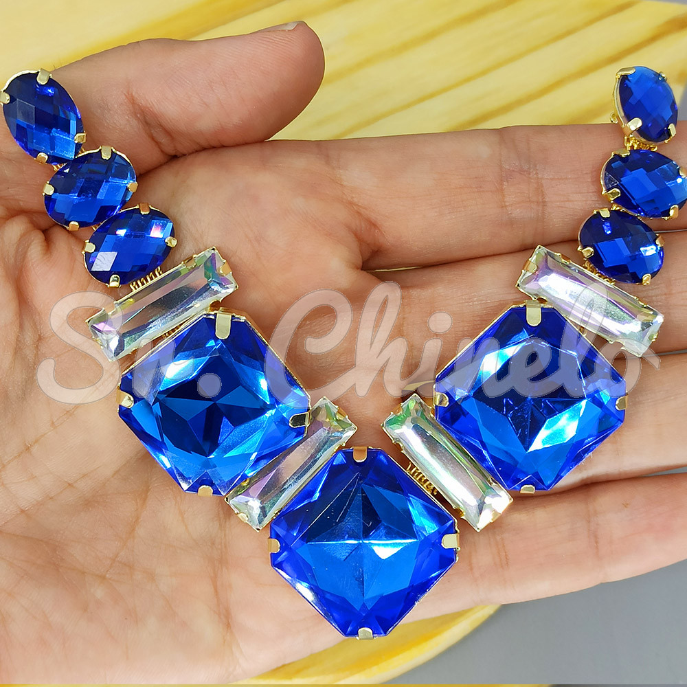 Cabedal Martina, Banhado, Rebite, Azul Bic/Furtacor