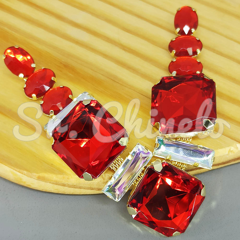 Cabedal Martina, Banhado, Rebite, Vermelho/Furtacor