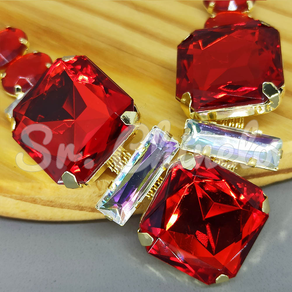 Cabedal Martina, Banhado, Rebite, Vermelho/Furtacor