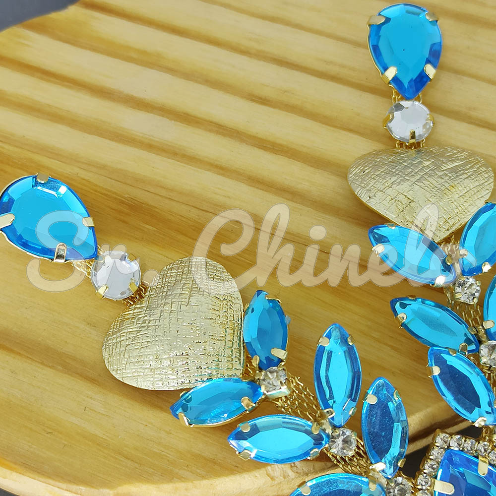 Cabedal Amara, Banhado, Rebite, Azul Tiffany