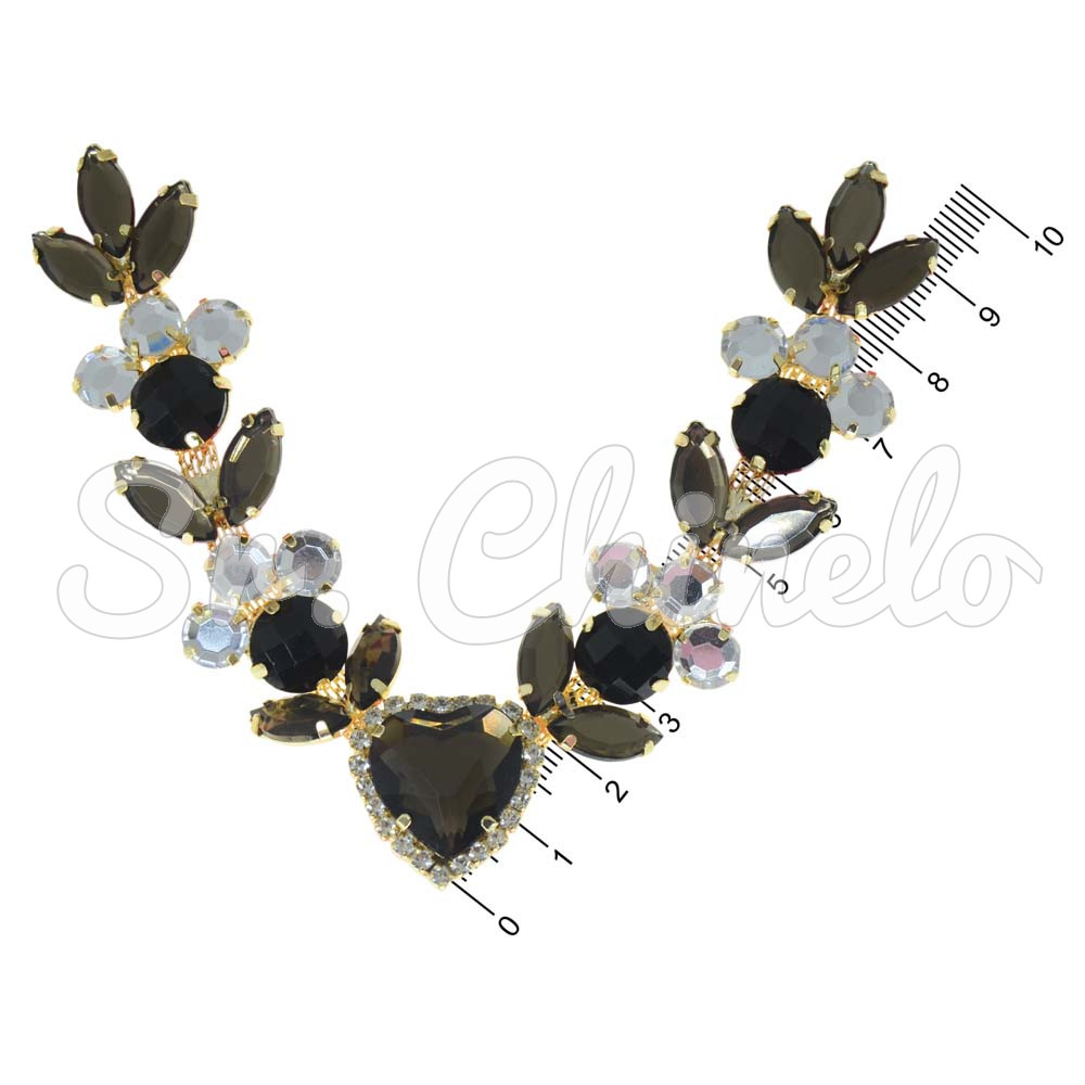 Cabedal Lavínia, Banhado, Rebite, Preto/Fumê