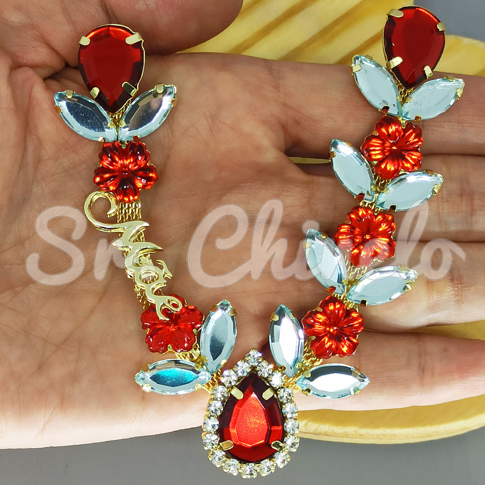 Cabedal V Mãe, Florzinhas, Banhado, Rebite, Vermelho