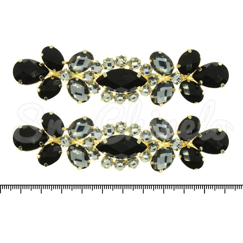 Cabedal Isa, Banhado, Rebite, Preto/Fumê