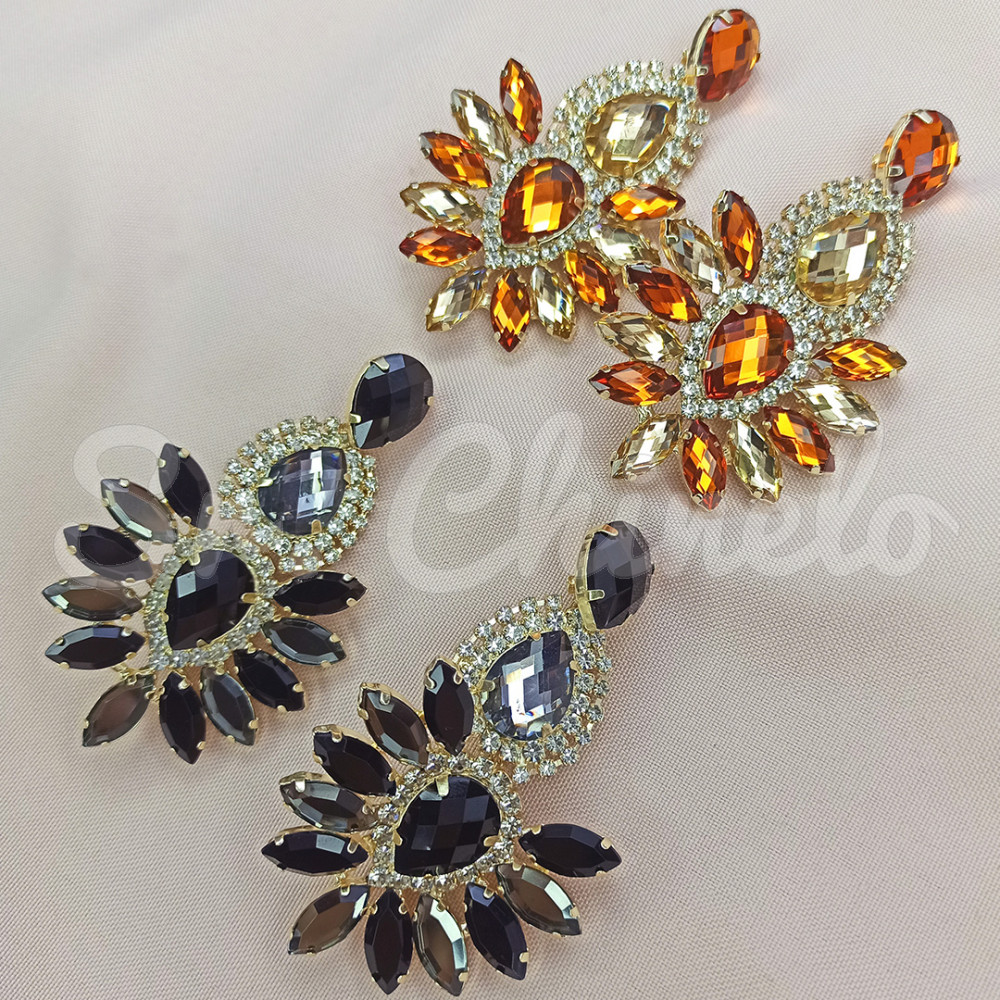 Cabedal Aruana, Banhado, Rebite, Preto/Fumê