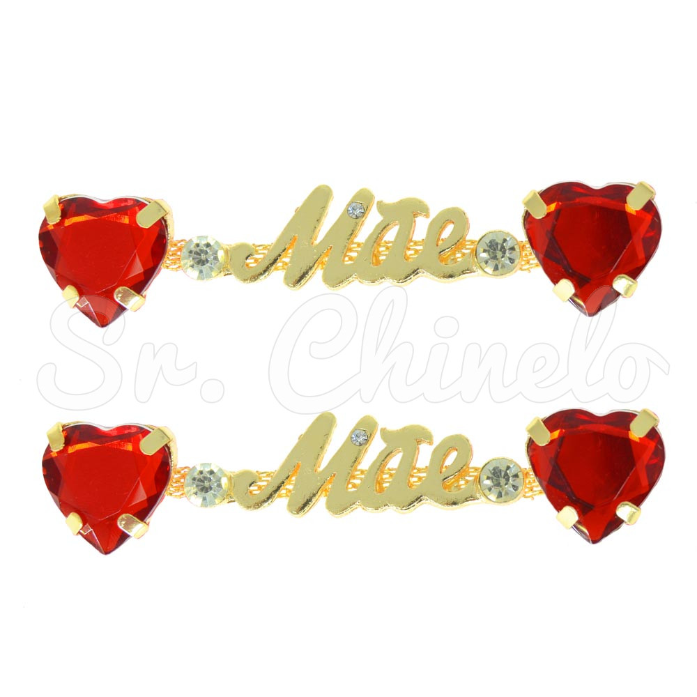 Cabedal Mãe, Coração, Banhado, Rebite, Vermelho