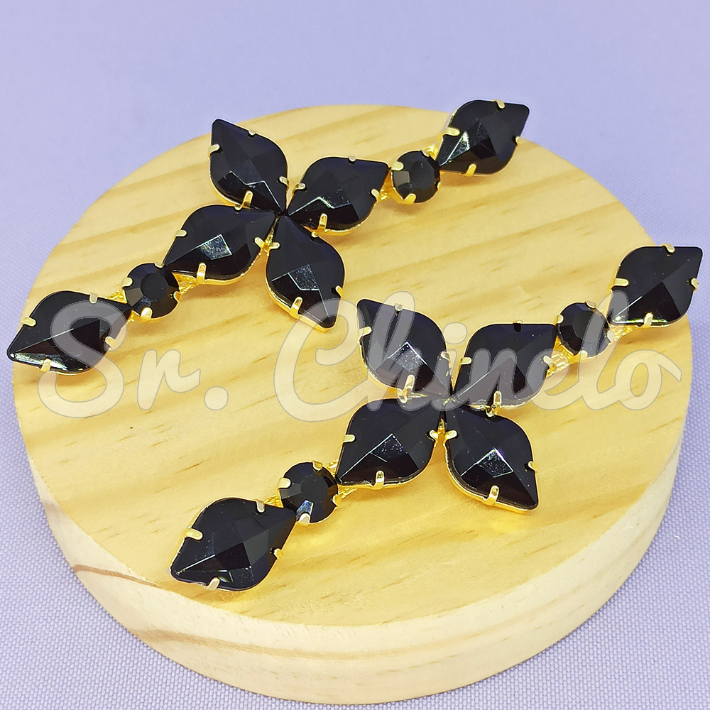 Cabedal Nívea, Banhado, Rebite, Chaton Lemon, Preto