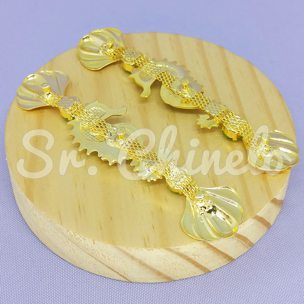 Cabedal Cavalo Marinho, Banhado, Rebite, Azul