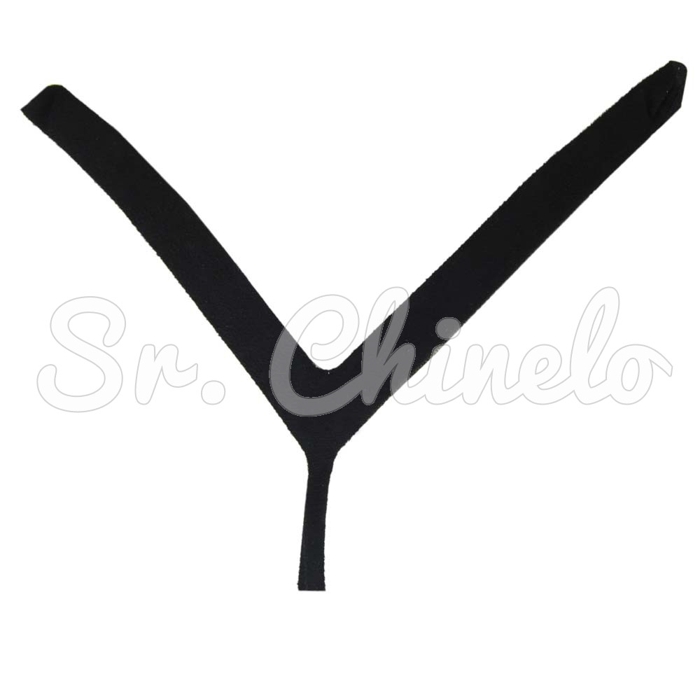 Cabedal Paola, Tecido com Strass, Formato em V, Pronto para Aplicação em Solas, Preto/Grafite