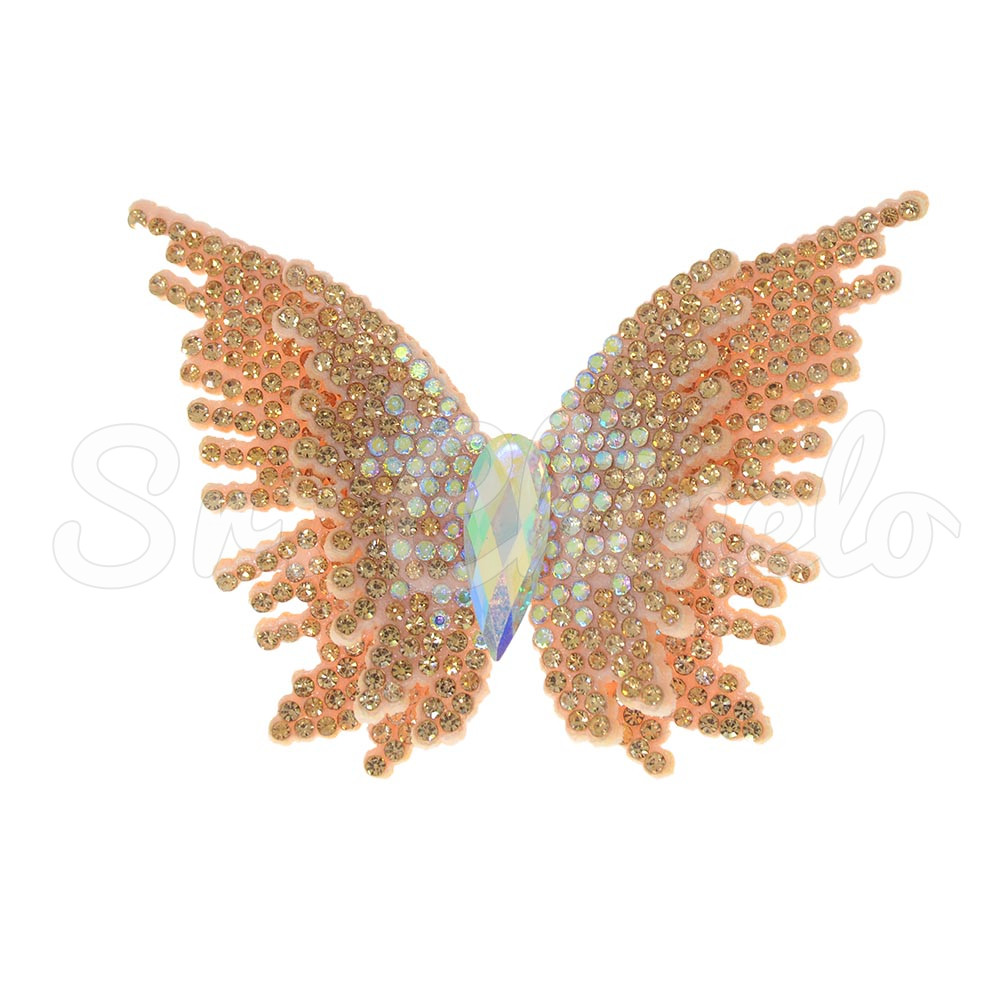 Cabedal Lia, Tecido, Borboleta, Rosê