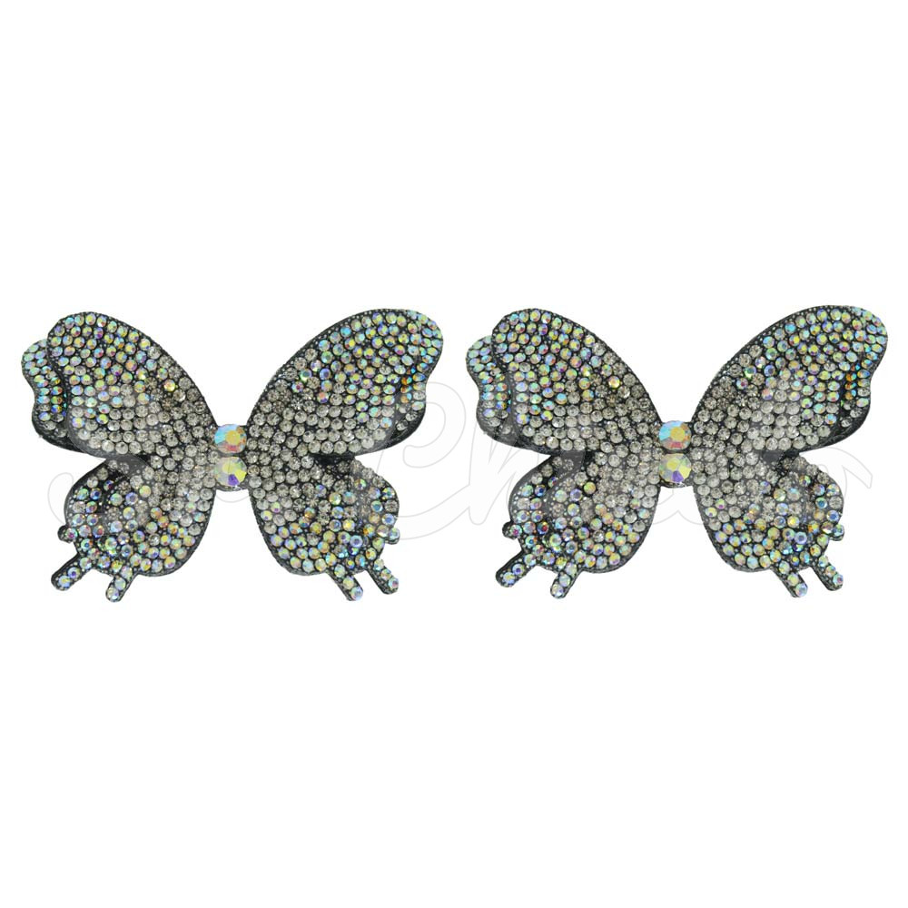 Cabedal Erica, Tecido, Borboleta, Cristal/Furtacor