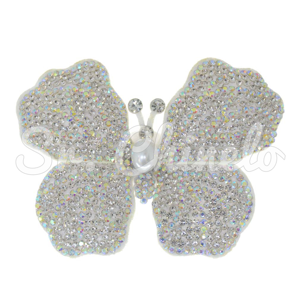 Cabedal Sara, Tecido, Borboleta, Cristal/Furtacor