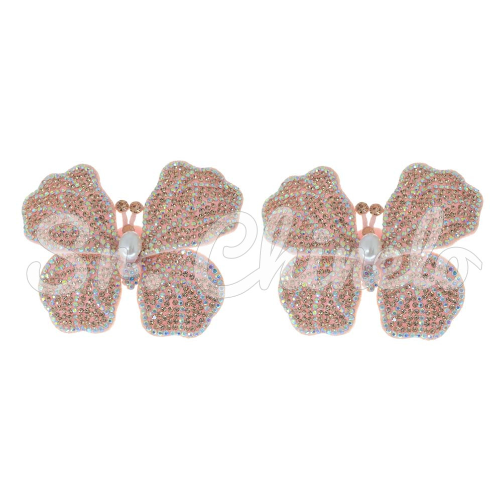 Cabedal Sara, Tecido, Borboleta, Rosa Claro/Furtacor