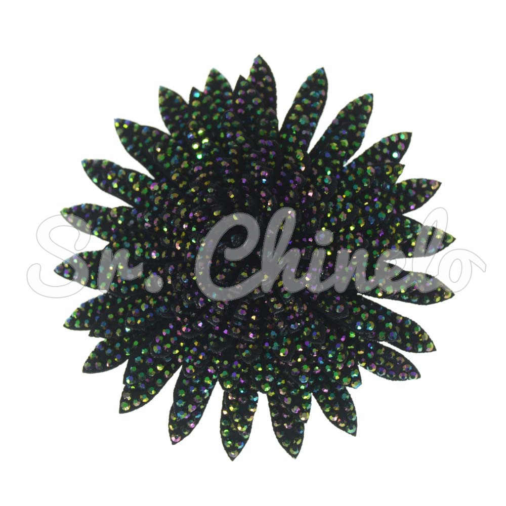 Cabedal Flor de Lótus, Tecido, Preto/Colorido