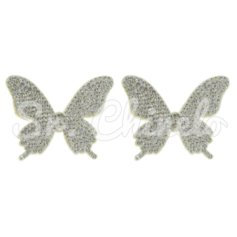 Cabedal Paloma, Tecido, Borboleta, Cristal