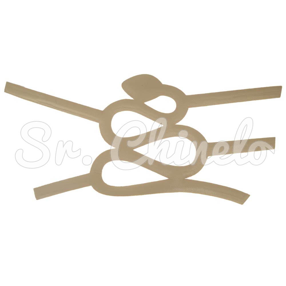 Cabedal Silvana, Tecido com Strass, Pronto para Aplicação em Solas, Bege/Rose Gold