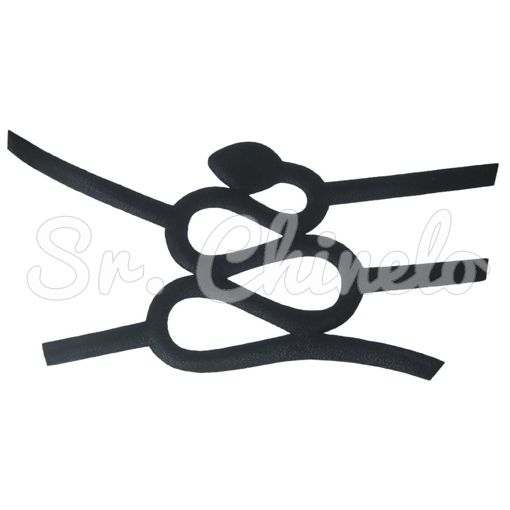 Cabedal Silvana, Tecido com Strass, Pronto para Aplicação em Solas, Preto/Grafite