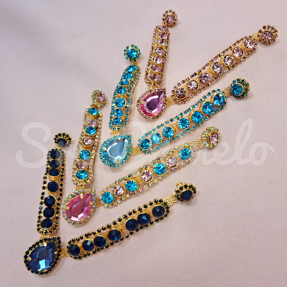 Cabedal Natália, Banhado, Rebite, Rosa Claro/Azul Tiffany