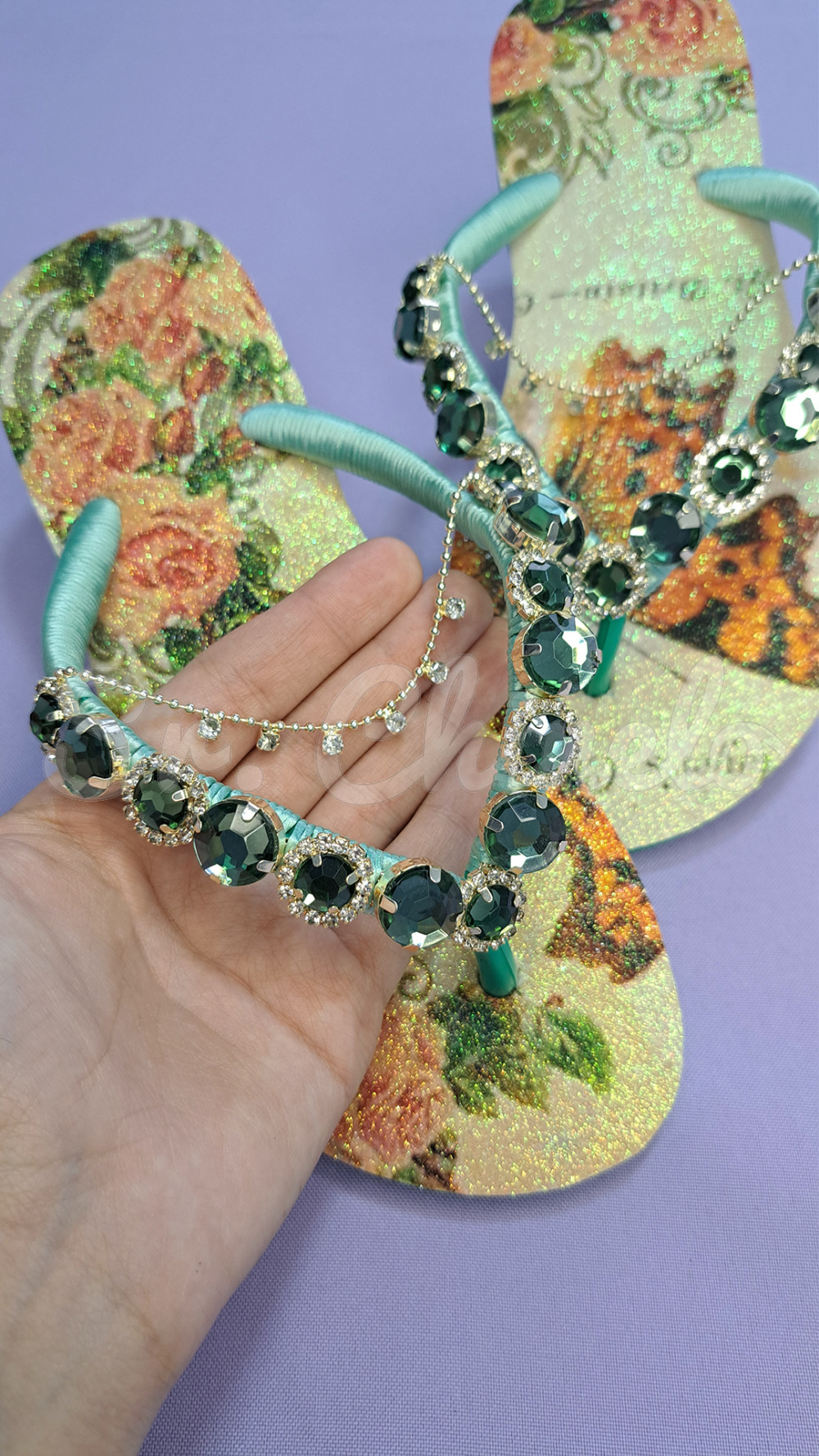 Cabedal Paula, Banhado, Rebite, Verde Vintage