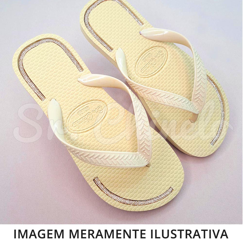 Sandálias Havaianas Slim, 39/40, Frisado para Meia Cana 06mm