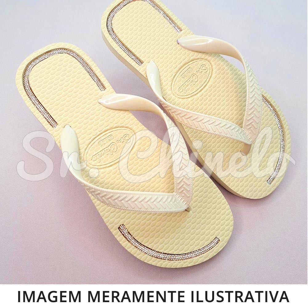Sandálias Havaianas Top, 41/42, Frisado para Meia Cana 06mm
