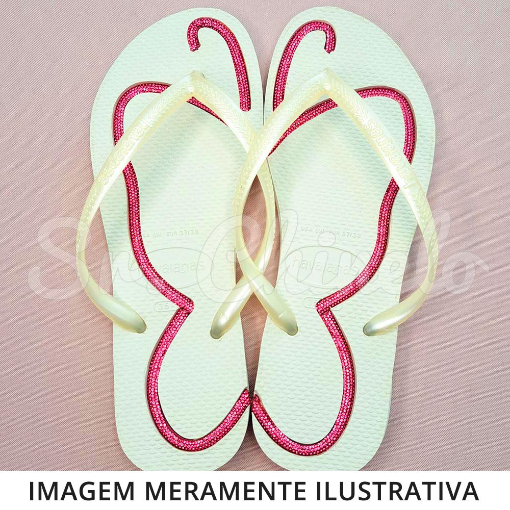 Sandálias Havaianas Slim, 39/40, Frisado para Meia Cana 06mm