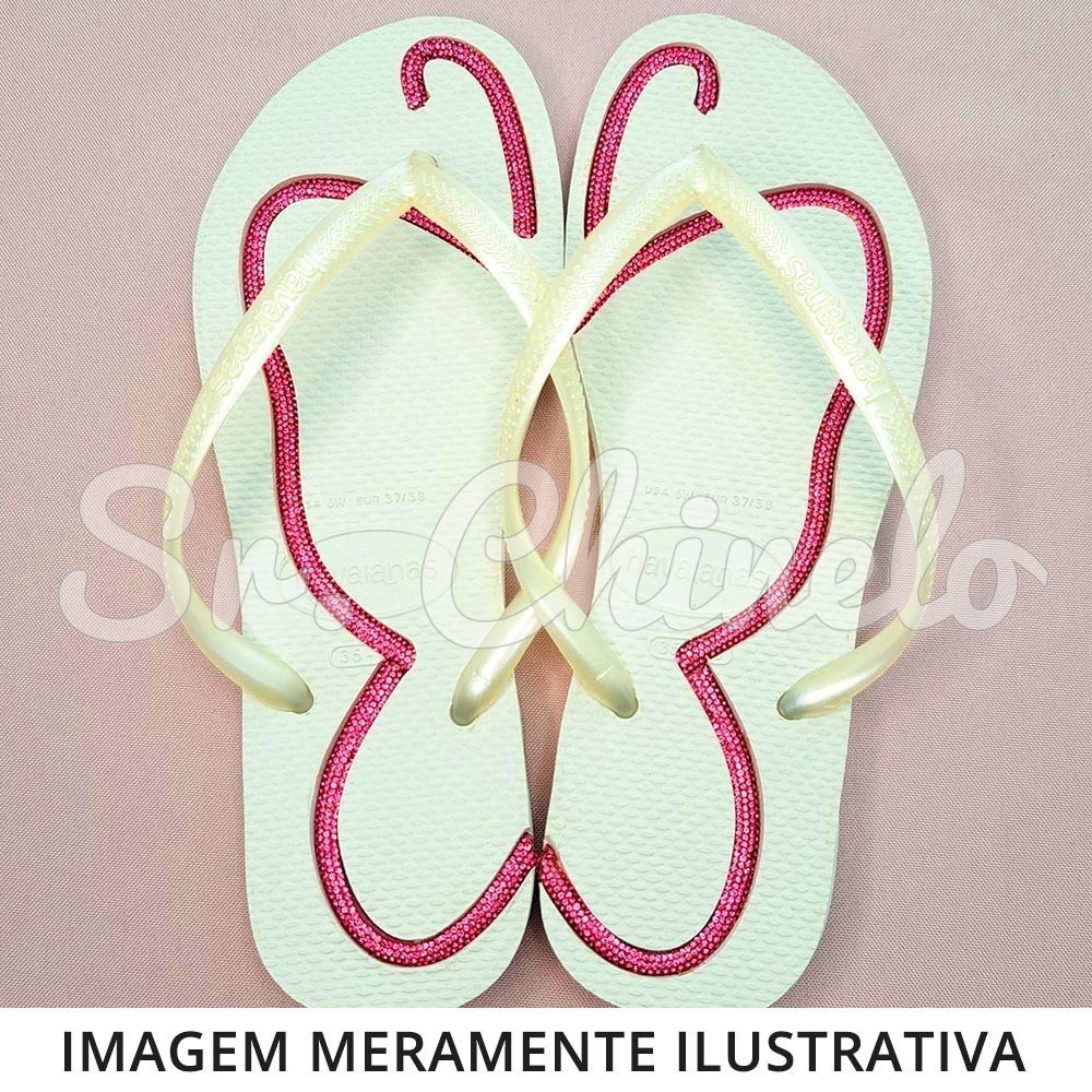 Sandálias Havaianas Top, 41/42, Frisado para Meia Cana 06mm