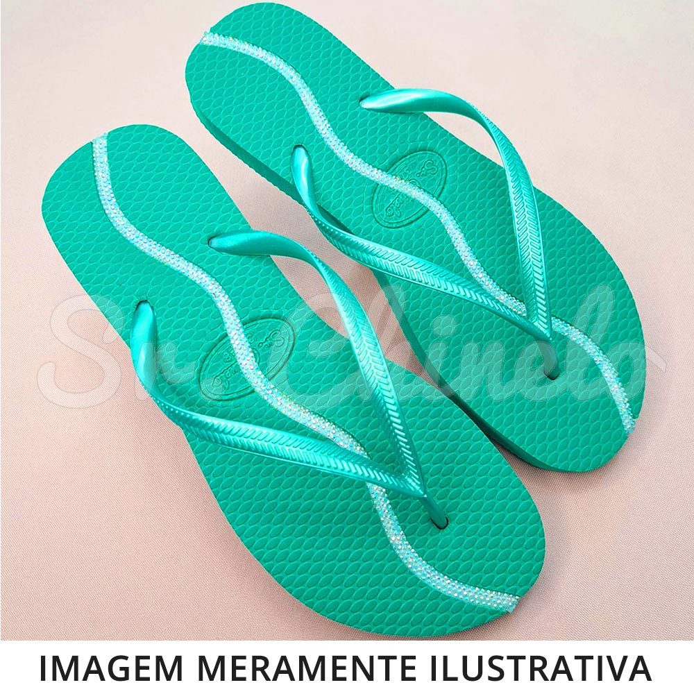 Sandálias Havaianas Top, 37/38, Frisado para Meia Cana 06mm