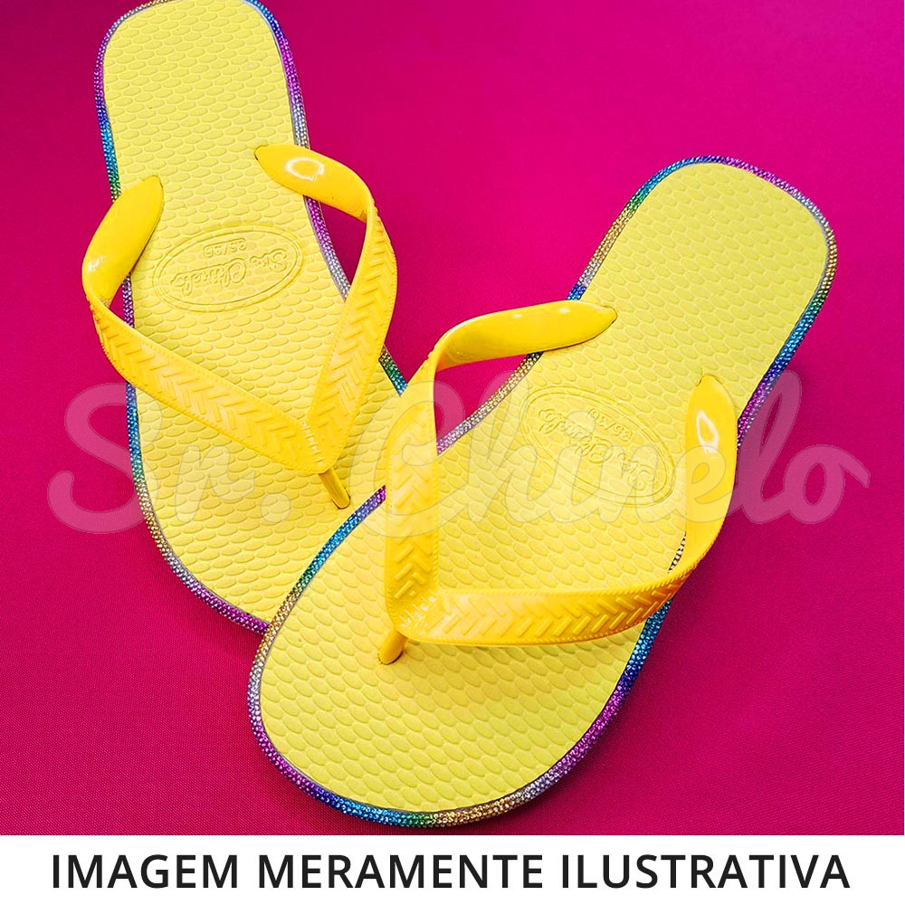 Sandálias Havaianas Top, 37/38, Frisado para Meia Cana 06mm