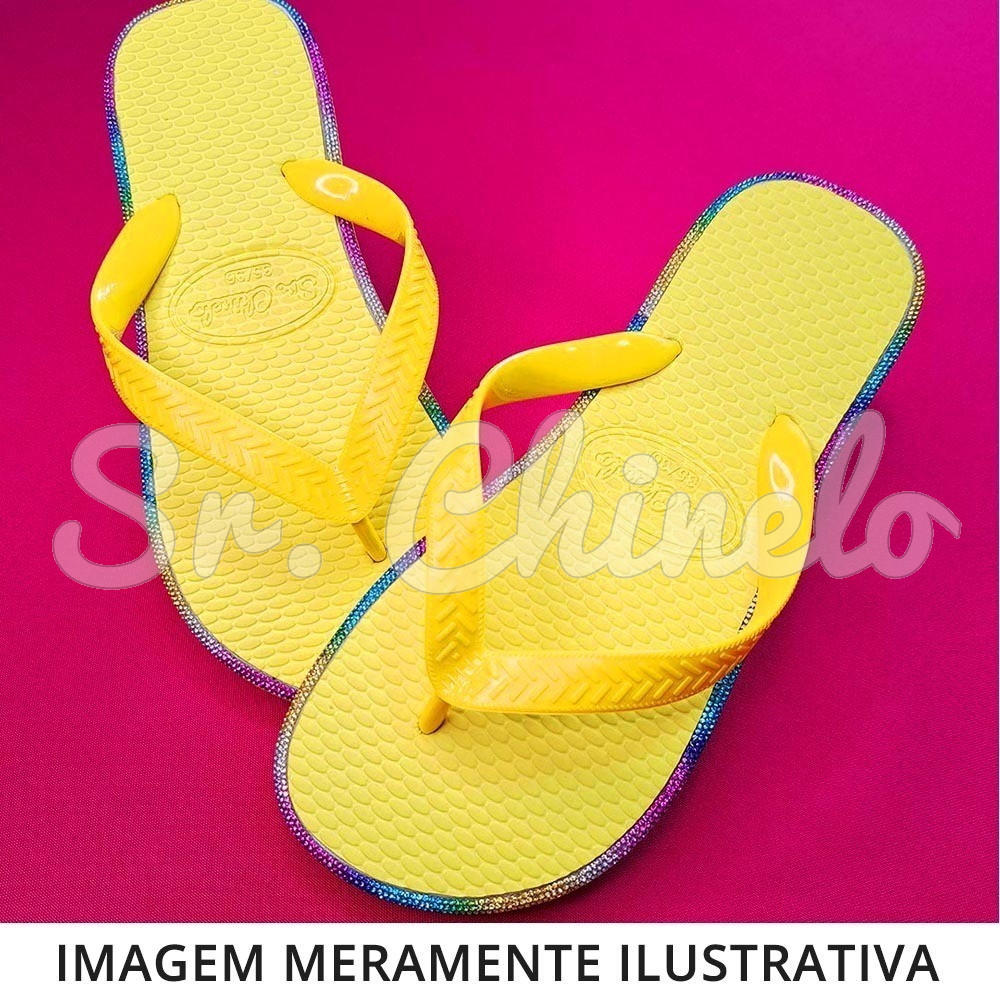 Sandálias Havaianas Top, 41/42, Frisado para Meia Cana 06mm